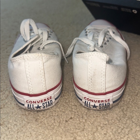 Converse White Canvas Sneakers with Red Trim - Picture 4 of 4